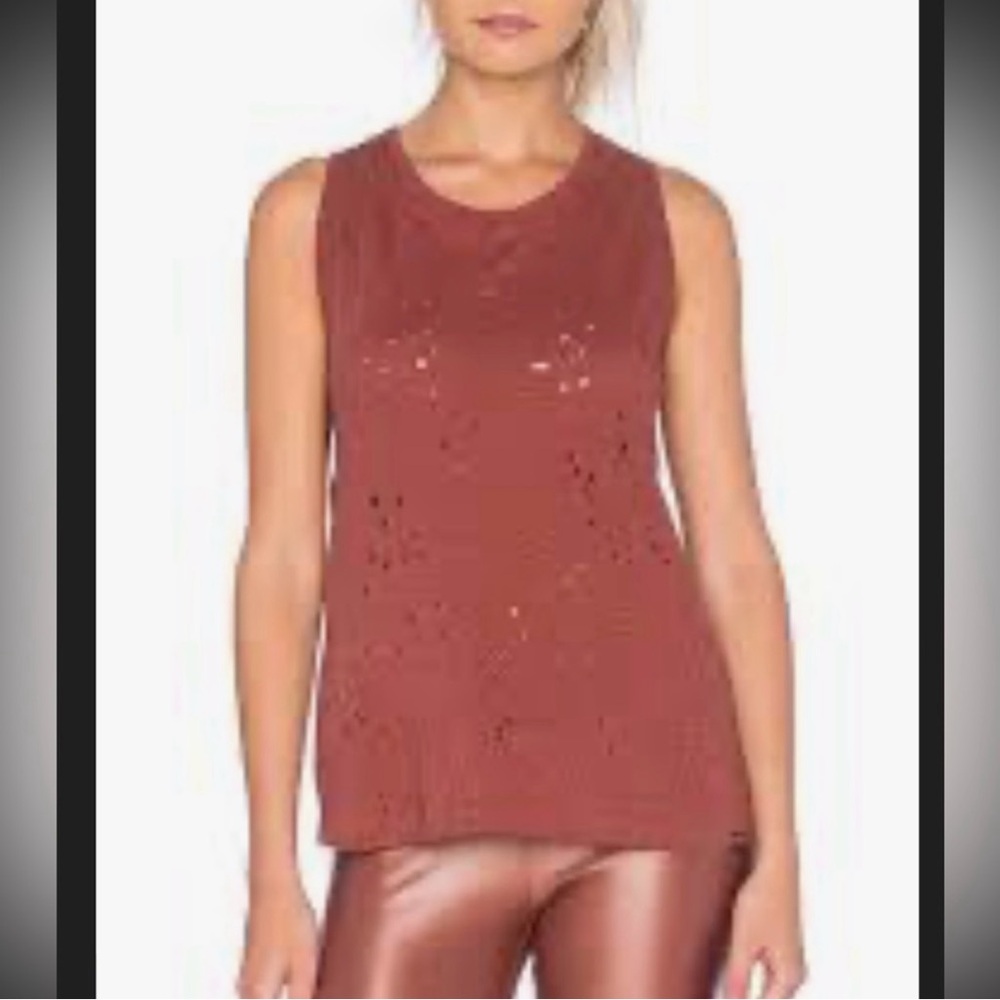 Koral Activewear Chord open back distressed tank top in sandstone size S small - Picture 11 of 11